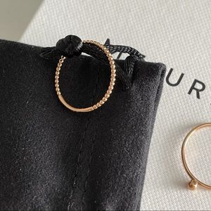 Mejuri Beaded Stacker: 14k Rose Gold, Size 6